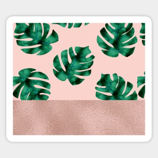 Monstera Dreams - rose gold Sticker